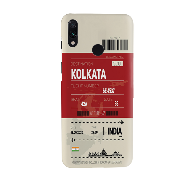 Kolkata ticket Printed Slim Cases and Cover for Redmi Note 7 Pro