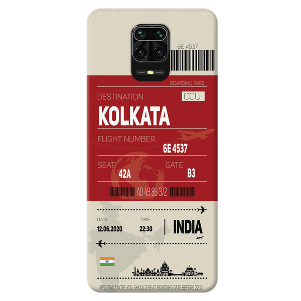 Kolkata ticket Printed Slim Cases and Cover for Redmi Note 9 Pro Max