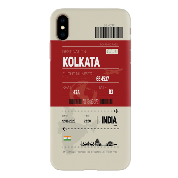Kolkata ticket Printed Slim Cases and Cover for iPhone XS Max