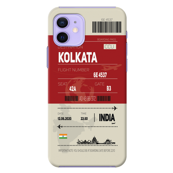 Kolkata ticket Printed Slim Cases and Cover for iPhone 12