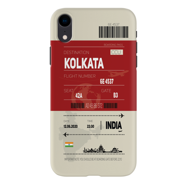 Kolkata ticket Printed Slim Cases and Cover for iPhone XR