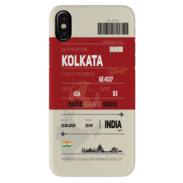 Kolkata ticket Printed Slim Cases and Cover for iPhone X