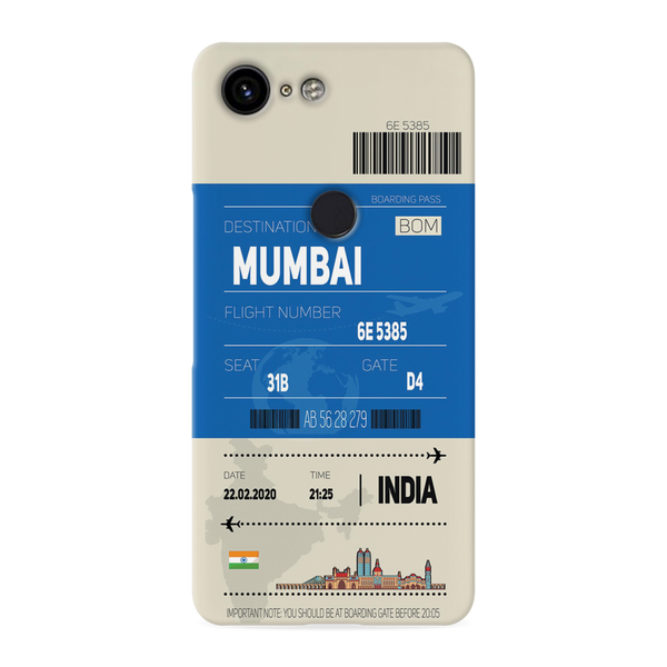 Mumbai ticket Printed Slim Cases and Cover for Pixel 3XL