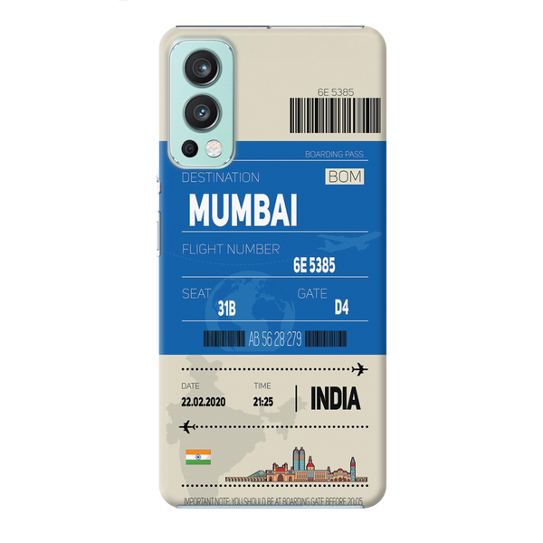 Mumbai ticket Printed Slim Cases and Cover for OnePlus Nord 2