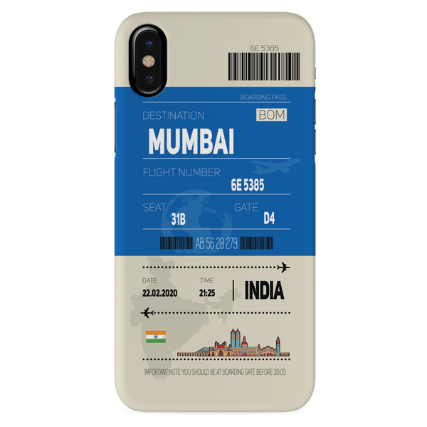 Mumbai ticket Printed Slim Cases and Cover for iPhone X