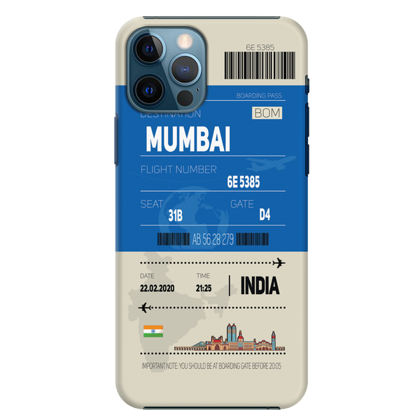 Mumbai ticket Printed Slim Cases and Cover for iPhone 12 Pro