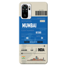 Mumbai ticket Printed Slim Cases and Cover for Redmi Note 10