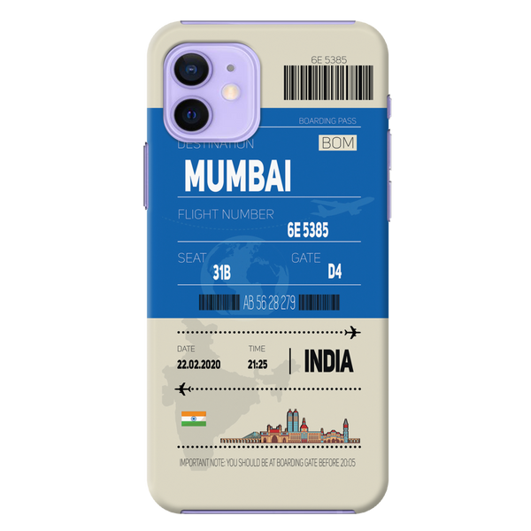 Mumbai ticket Printed Slim Cases and Cover for iPhone 12