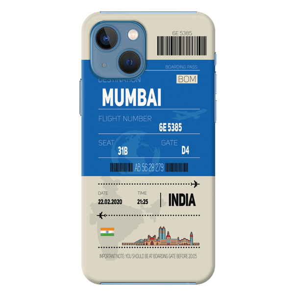 Mumbai ticket Printed Slim Cases and Cover for iPhone 13 Mini