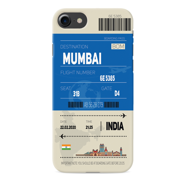 Mumbai ticket Printed Slim Cases and Cover for iPhone 8