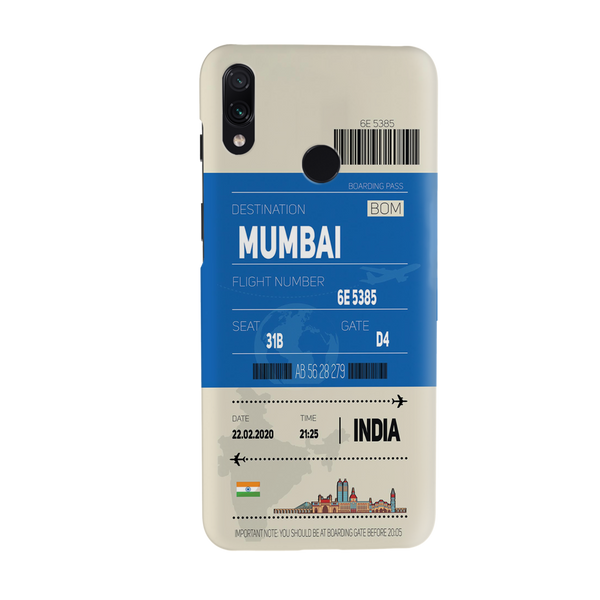 Mumbai ticket Printed Slim Cases and Cover for Redmi Note 7 Pro