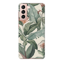 Green Leafs Printed Slim Cases and Cover for Galaxy S21