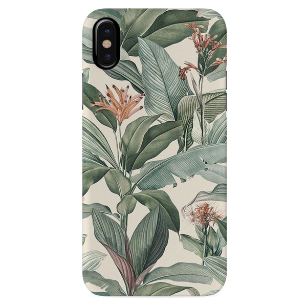 Green Leafs Printed Slim Cases and Cover for iPhone XS