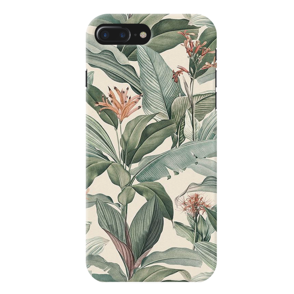 Green Leafs Printed Slim Cases and Cover for iPhone 8 Plus