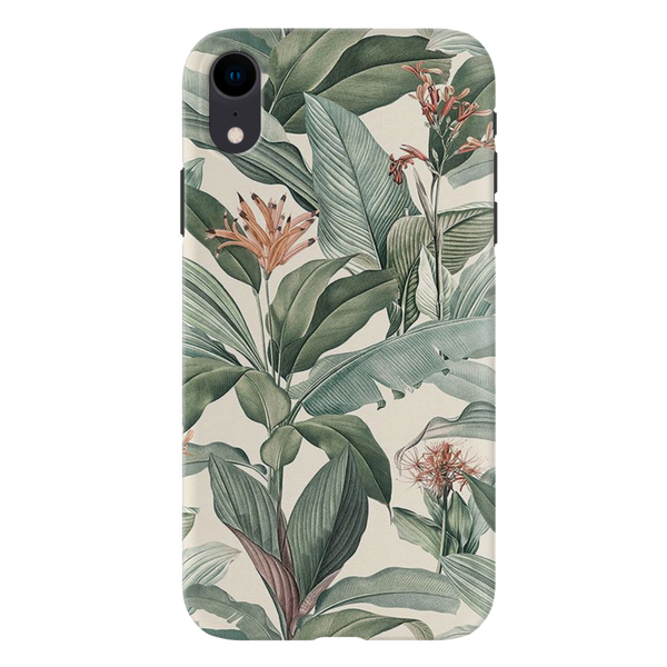 Green Leafs Printed Slim Cases and Cover for iPhone XR