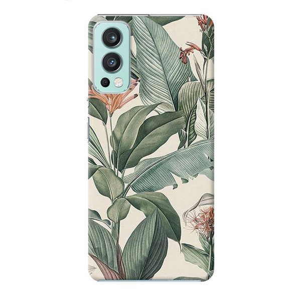 Green Leafs Printed Slim Cases and Cover for OnePlus Nord 2