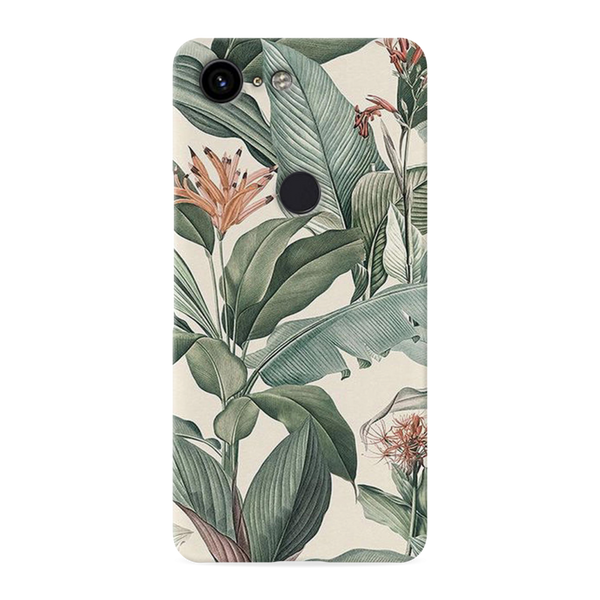 Green Leafs Printed Slim Cases and Cover for Pixel 3