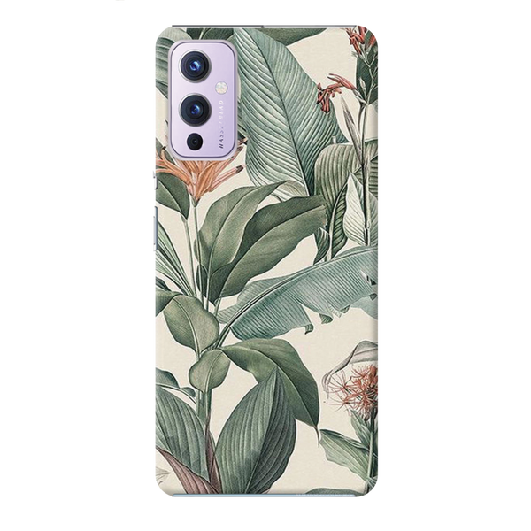 Green Leafs Printed Slim Cases and Cover for OnePlus 9