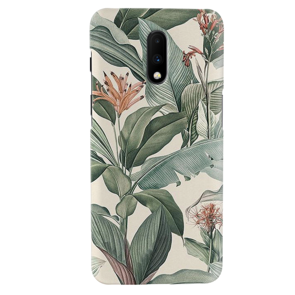 Green Leafs Printed Slim Cases and Cover for OnePlus 7