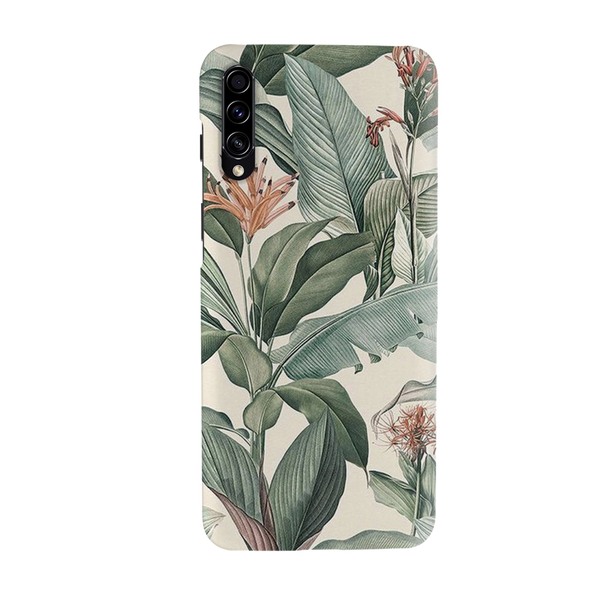 Green Leafs Printed Slim Cases and Cover for Galaxy A70