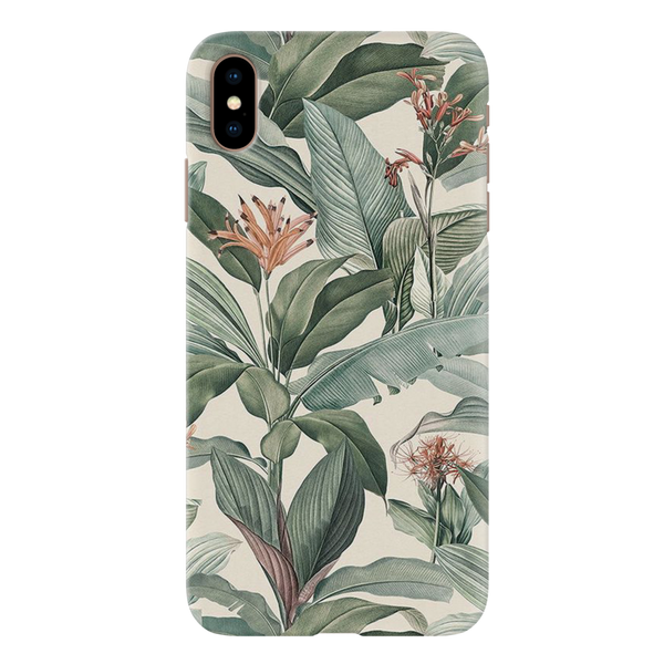 Green Leafs Printed Slim Cases and Cover for iPhone XS Max