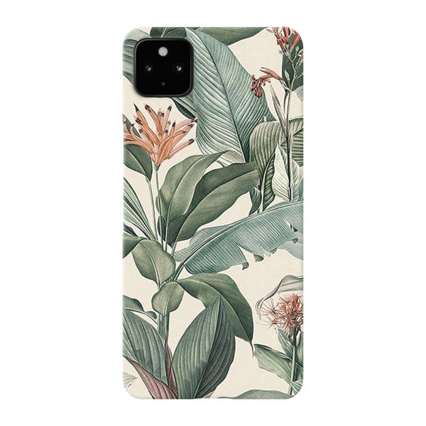 Green Leafs Printed Slim Cases and Cover for Pixel 4A