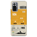 Goa ticket Printed Slim Cases and Cover for Redmi Note 10 Pro