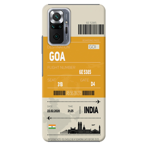 Goa ticket Printed Slim Cases and Cover for Redmi Note 10 Pro
