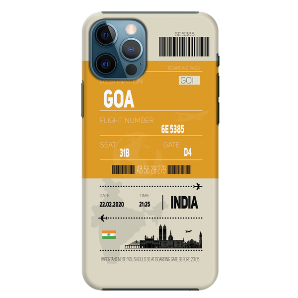 Goa ticket Printed Slim Cases and Cover for iPhone 12 Pro