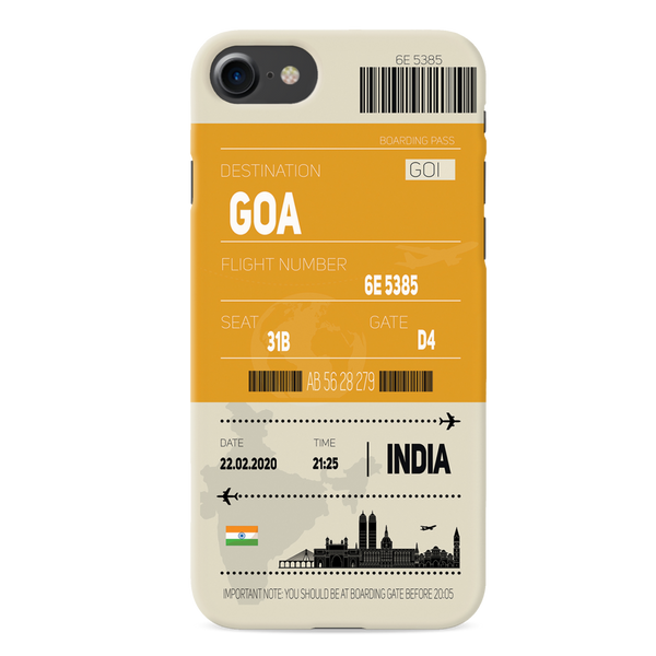 Goa ticket Printed Slim Cases and Cover for iPhone 8