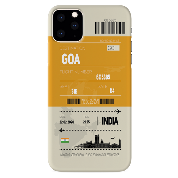Goa ticket Printed Slim Cases and Cover for iPhone 11 Pro