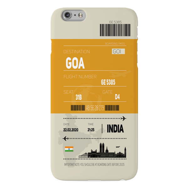 Goa ticket Printed Slim Cases and Cover for iPhone 6 Plus