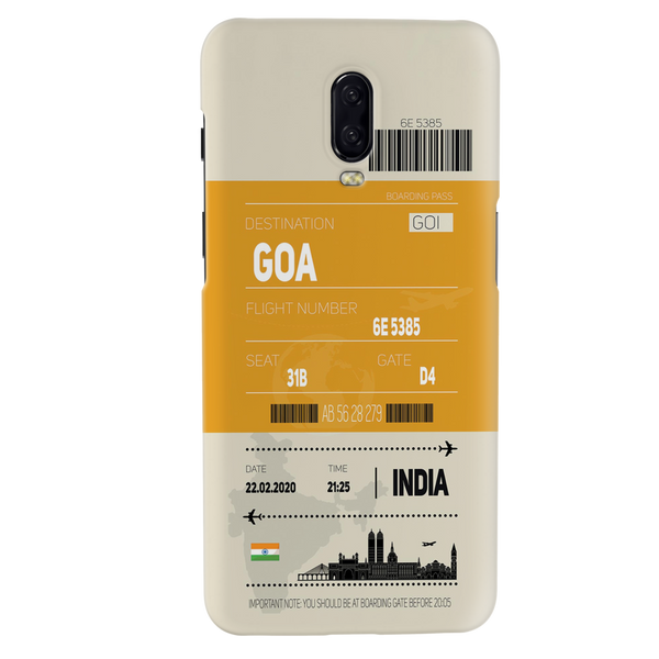 Goa ticket Printed Slim Cases and Cover for OnePlus 6T