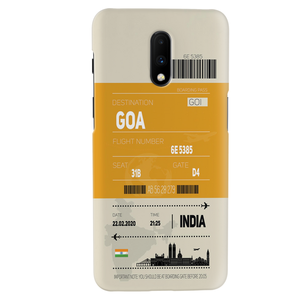 Goa ticket Printed Slim Cases and Cover for OnePlus 7