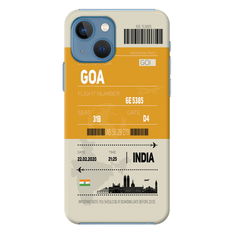 Goa ticket Printed Slim Cases and Cover for iPhone 13 Mini