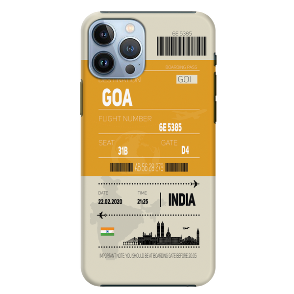 Goa ticket Printed Slim Cases and Cover for iPhone 13 Pro Max