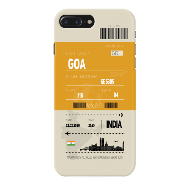 Goa ticket Printed Slim Cases and Cover for iPhone 8 Plus