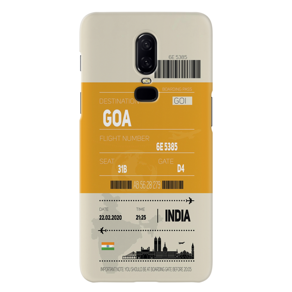 Goa ticket Printed Slim Cases and Cover for OnePlus 6