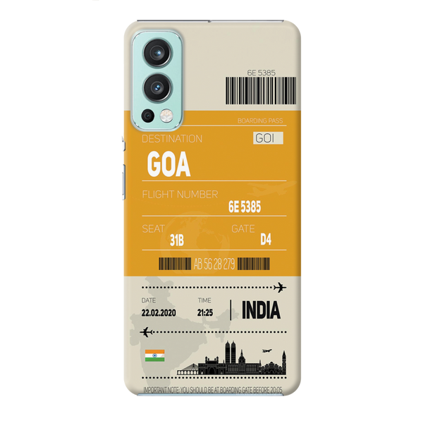 Goa ticket Printed Slim Cases and Cover for OnePlus Nord 2