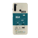 Delhi ticket Printed Slim Cases and Cover for Redmi Note 8
