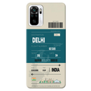 Delhi ticket Printed Slim Cases and Cover for Redmi Note 10
