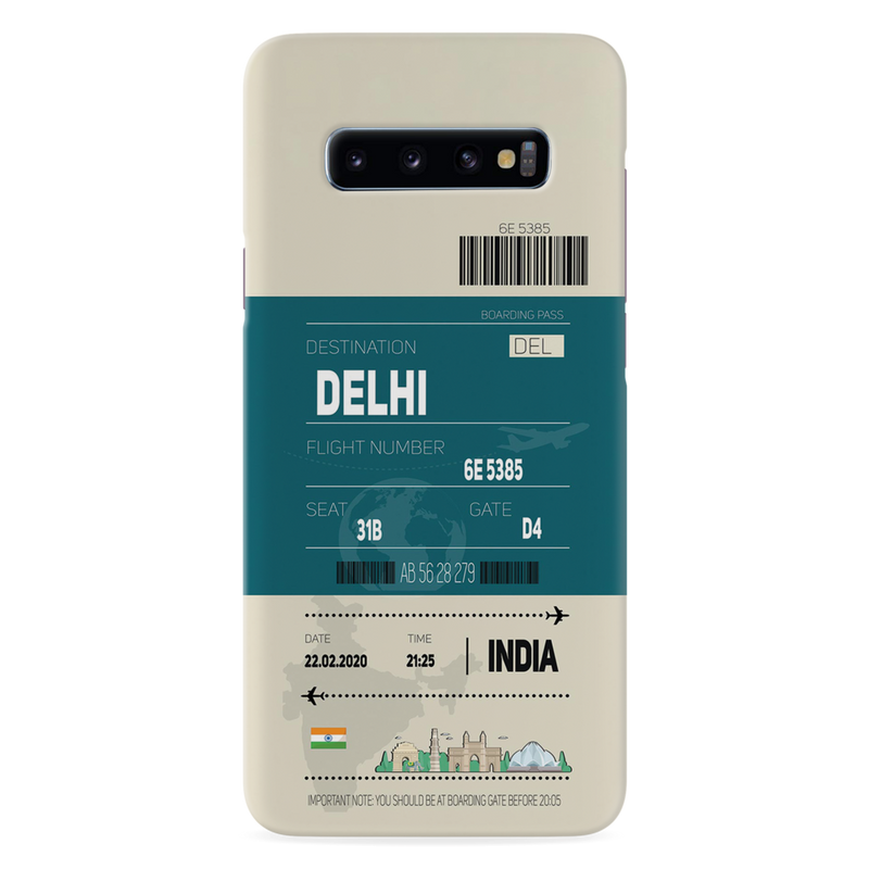 Delhi ticket Printed Slim Cases and Cover for Galaxy S10 Plus