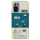 Delhi ticket Printed Slim Cases and Cover for Redmi Note 10 Pro