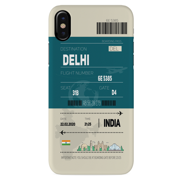 Delhi ticket Printed Slim Cases and Cover for iPhone X