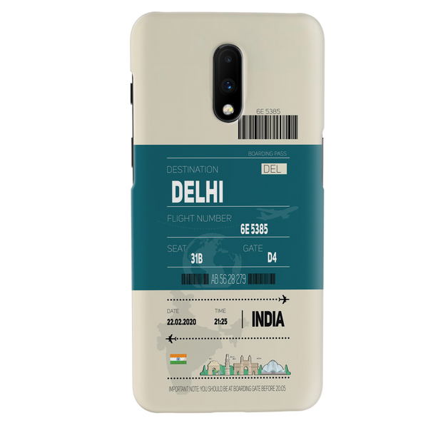 Delhi ticket Printed Slim Cases and Cover for OnePlus 7