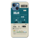 Delhi ticket Printed Slim Cases and Cover for iPhone 13 Mini
