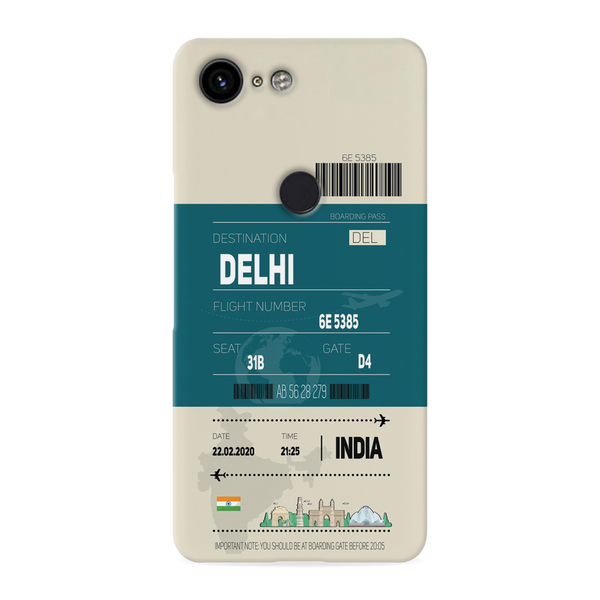 Delhi ticket Printed Slim Cases and Cover for Pixel 3XL