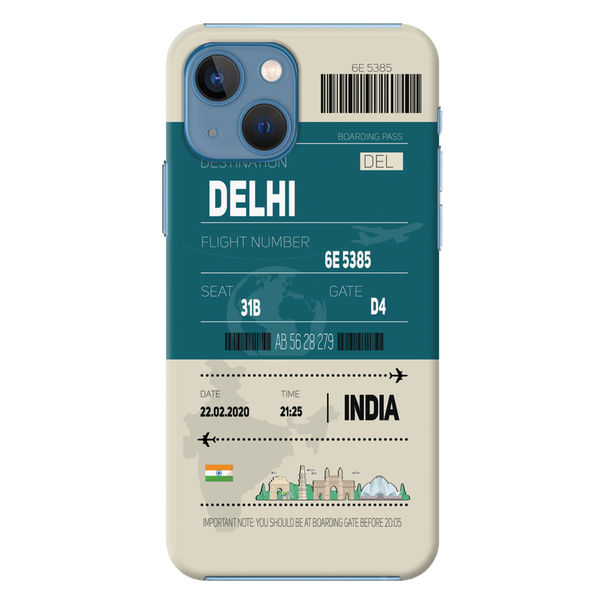Delhi ticket Printed Slim Cases and Cover for iPhone 13