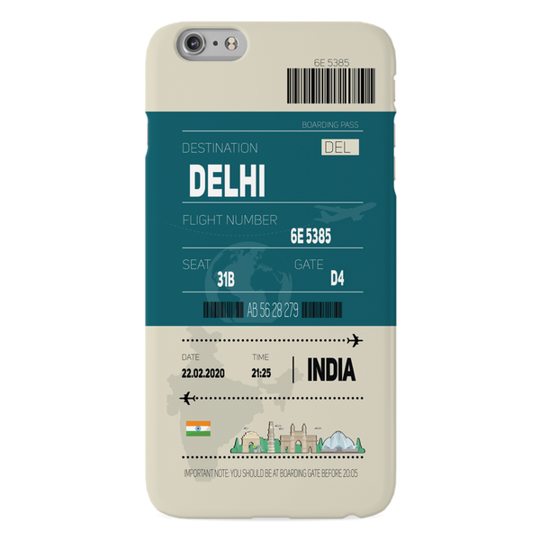 Delhi ticket Printed Slim Cases and Cover for iPhone 6 Plus