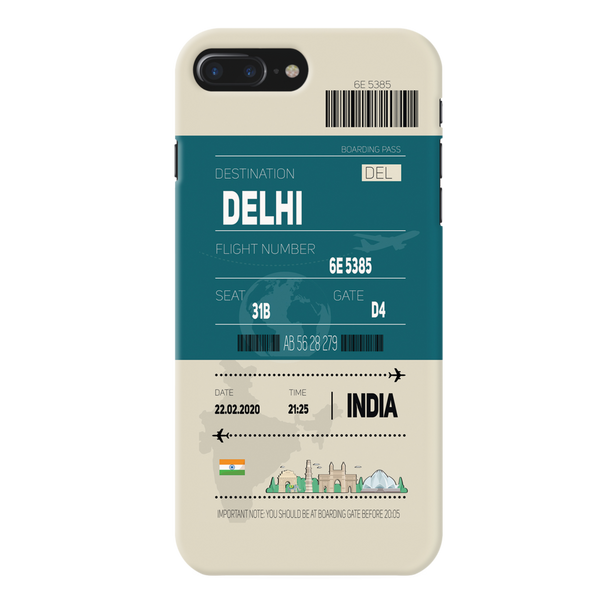 Delhi ticket Printed Slim Cases and Cover for iPhone 8 Plus
